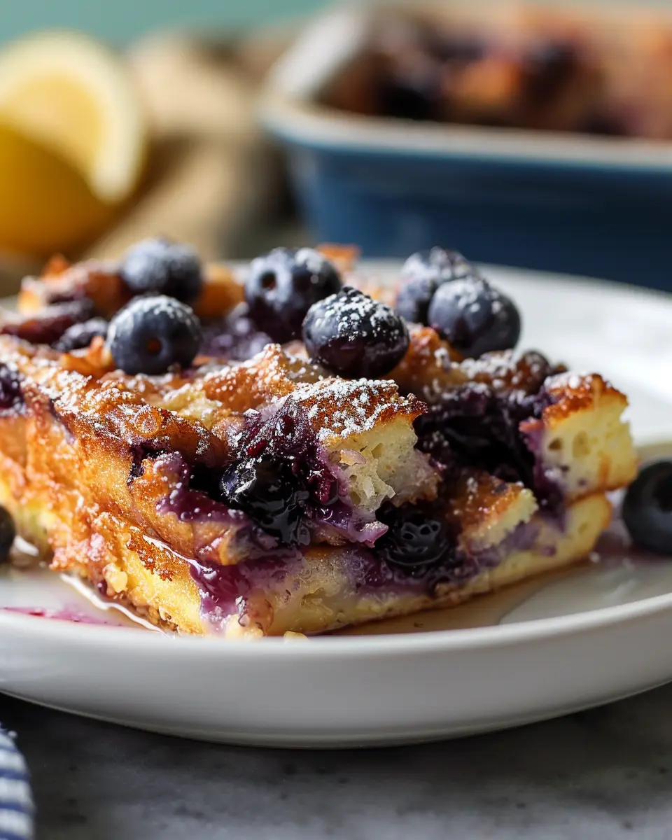 Blueberry Lemon French Toast Casserole: Easy Overnight Delight