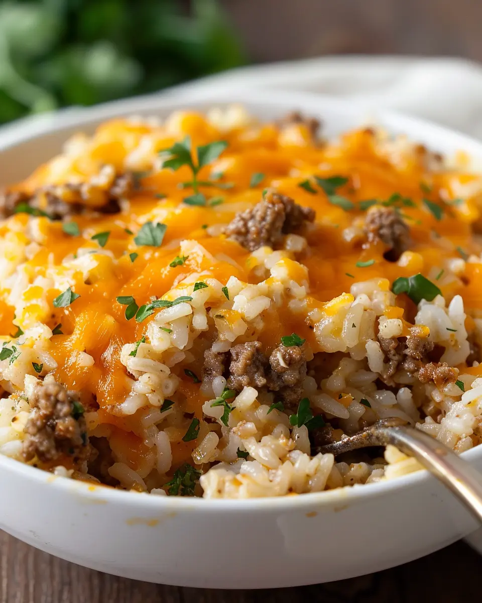 Cheesy Ground Beef and Rice Casserole: A Comforting Weeknight Delight