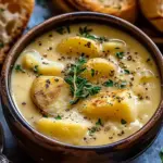 Hearty Cheddar Garlic Herb Potato Soup Recipe