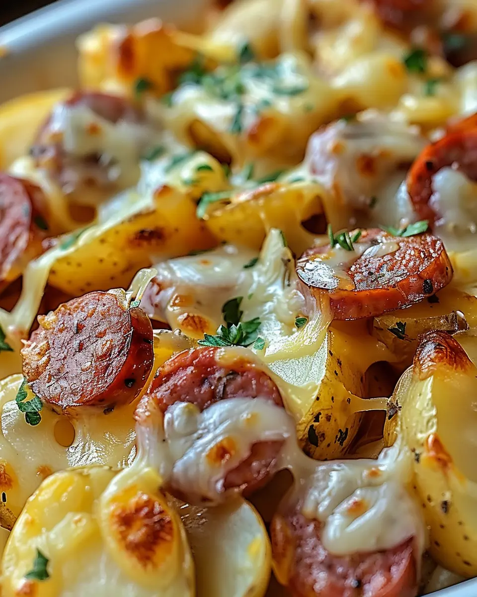 Cheesy Ranch Potatoes with Smoked Sausage: A Comforting Delight