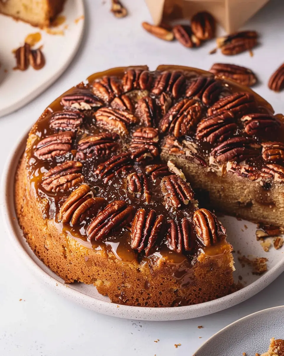Vegan Pecan Upside Down Cake: The Best Guilt-Free Delight