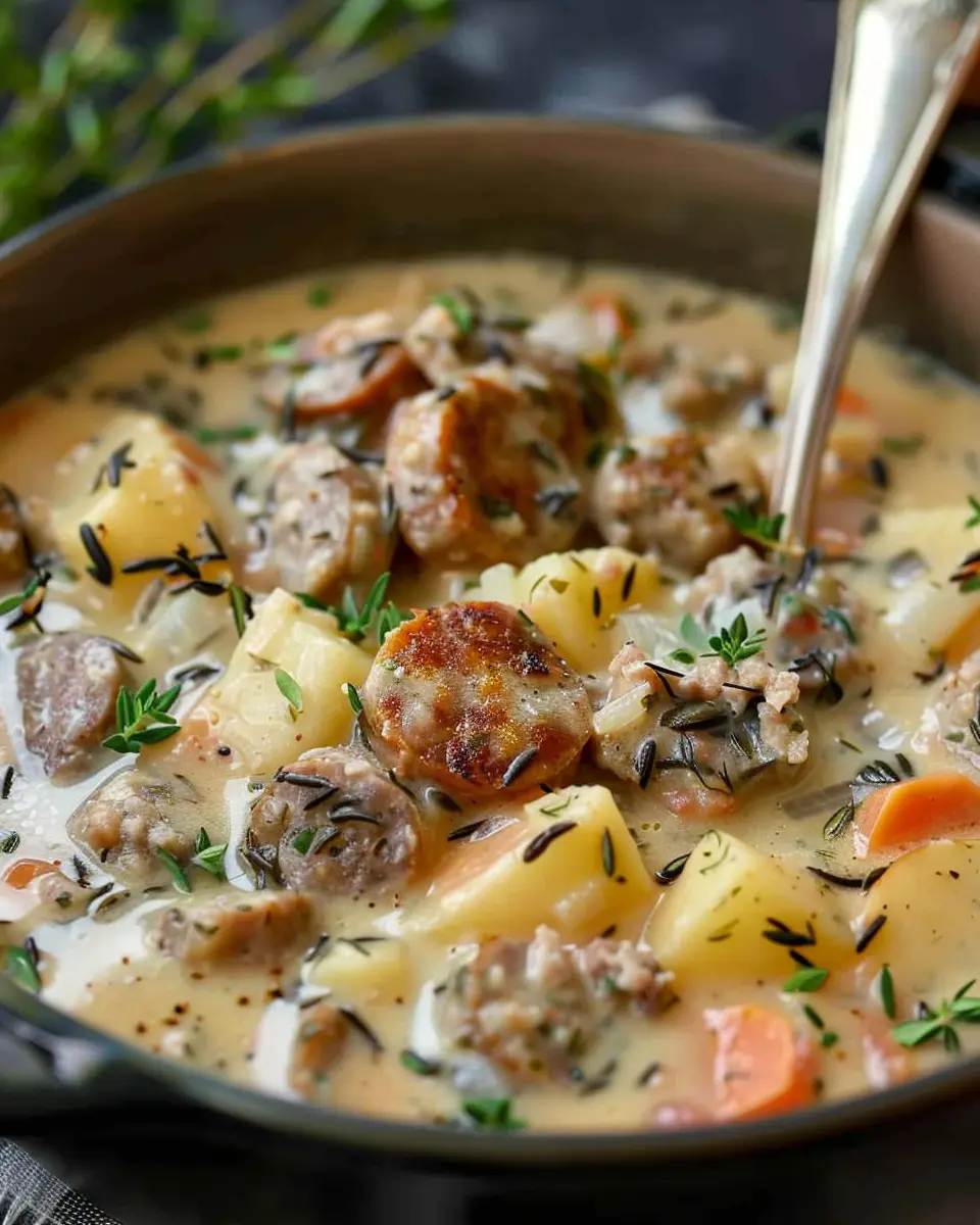 Creamy Sausage &amp; Potato Chowder: A Cozy, Indulgent Delight