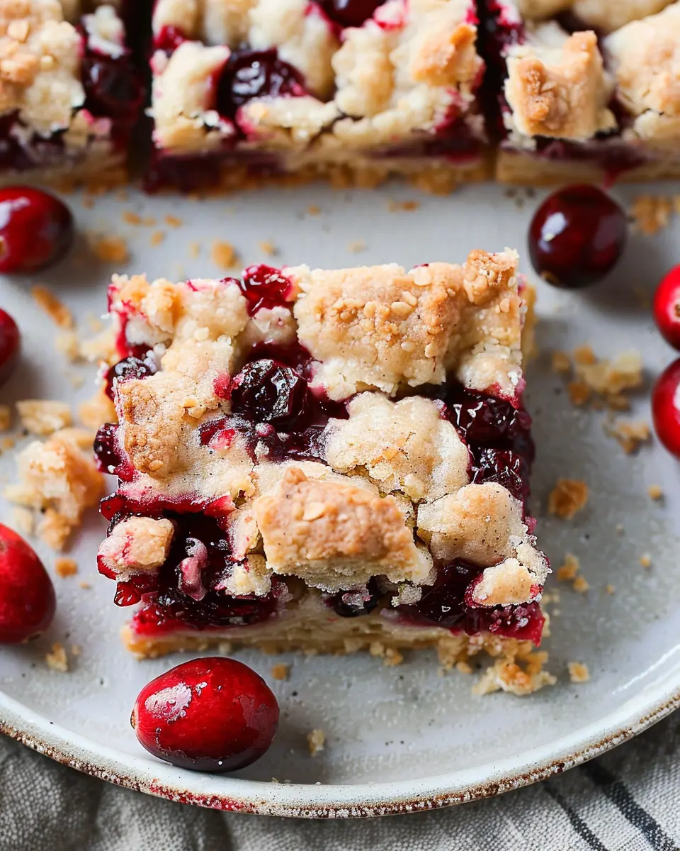 Cranberry Crumble Bars Recipe: Easy and Indulgent Homemade Treats