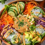 Spring Roll Salad with Peanut Sauce