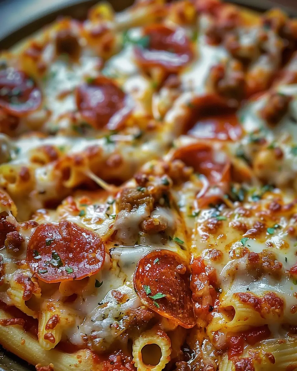 Crockpot Pizza Pasta: Easy Comfort Food with Turkey Bacon and Chicken Ham