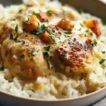Quick and Easy Creamy Smothered Chicken and Rice