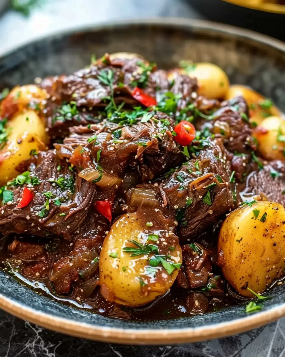 Slow Cooker Garlic Butter Beef with Potatoes: Best Comfort Meal