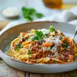 Healthy spaghetti bolognese