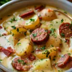 Creamy Cajun Potato Soup with Andouille Sausage