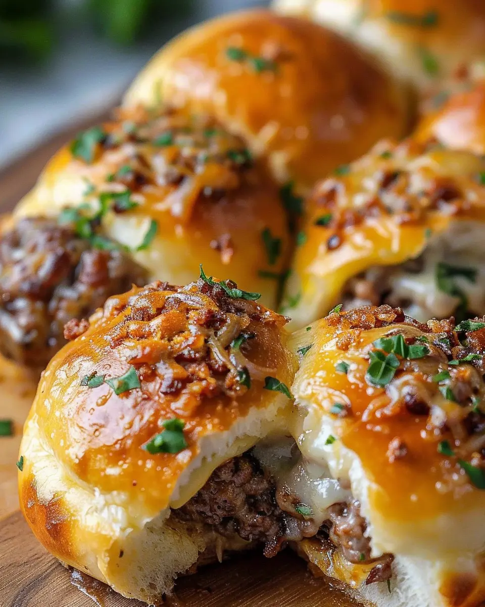 Garlic Parmesan Cheeseburger Bombs: Indulgent Turkey Bacon Treats