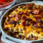 Low Carb Bacon Cheeseburger Casserole