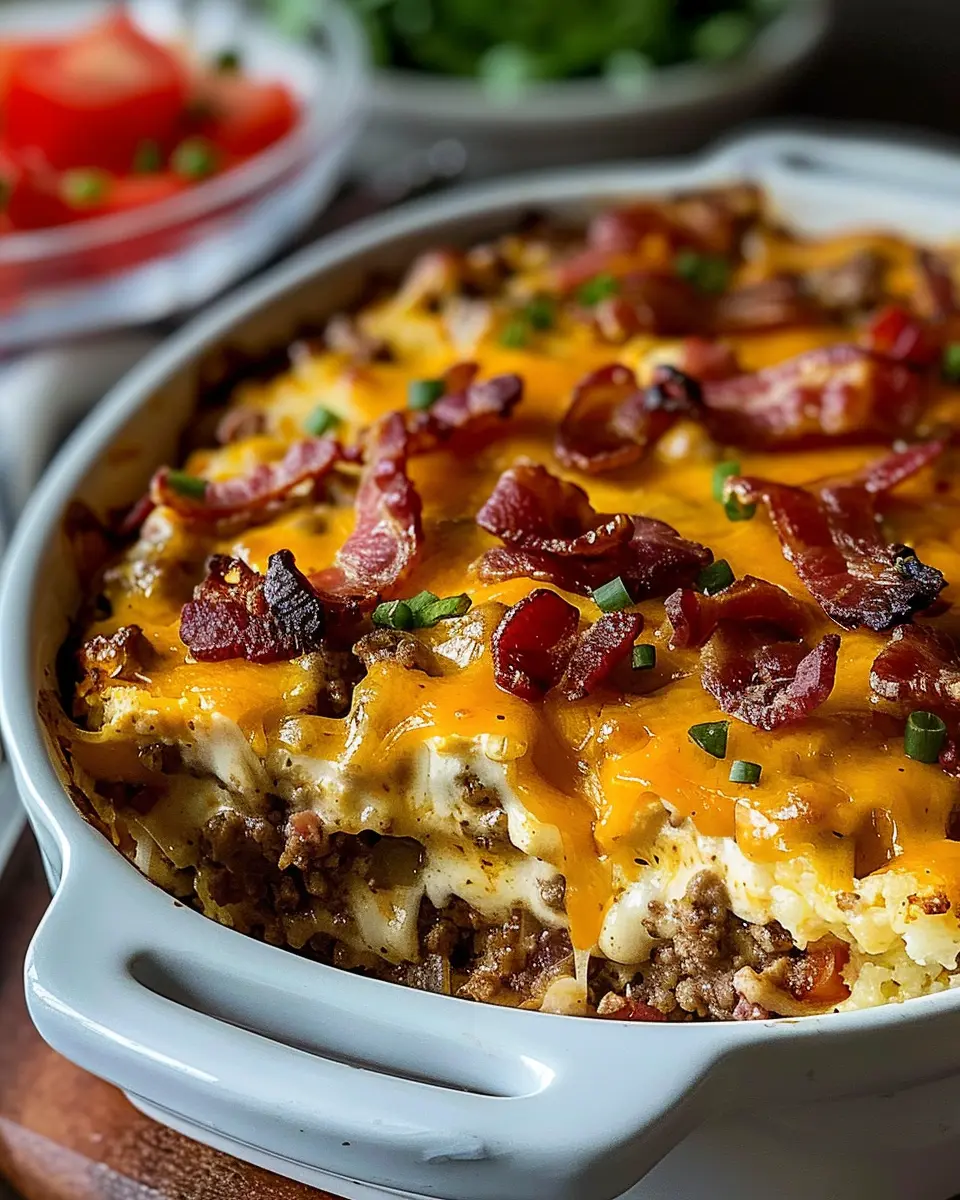 Low Carb Bacon Cheeseburger Casserole: A Hearty Family Favorite