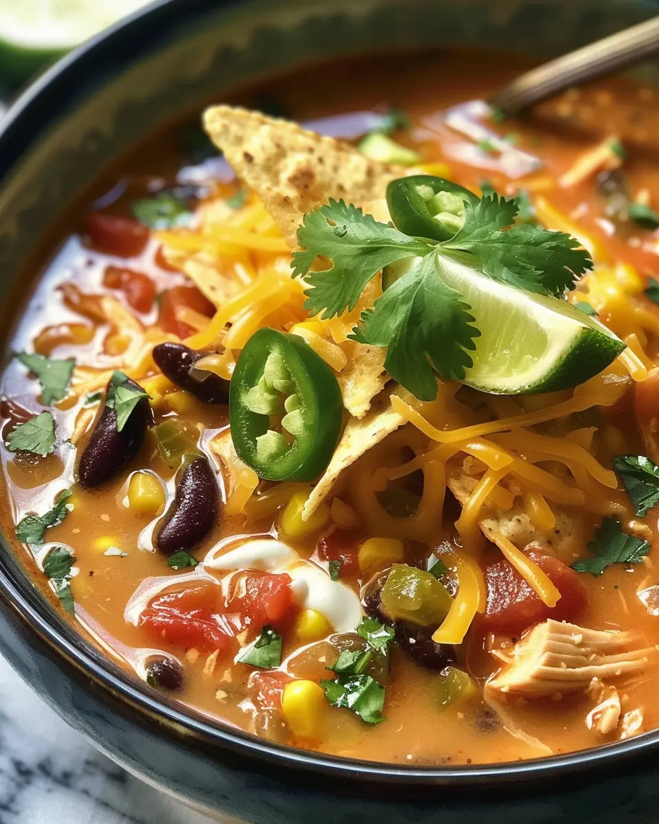 Classic Chicken Tortilla Soup: A Hearty Twist with Turkey Bacon