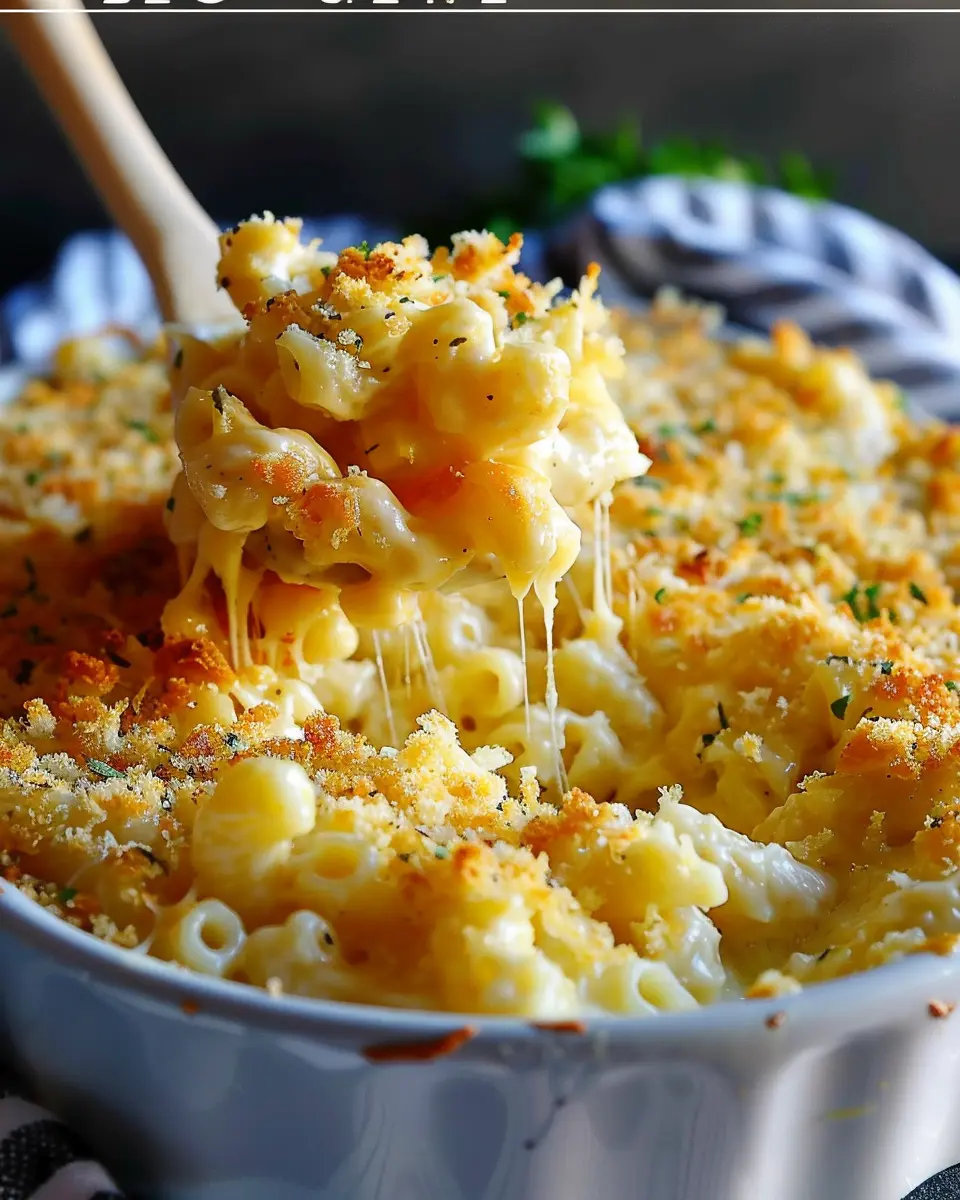 The Best Homemade Baked Mac and Cheese with Turkey Bacon Delight