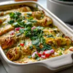 Plant-based Potato Green Chili Enchiladas