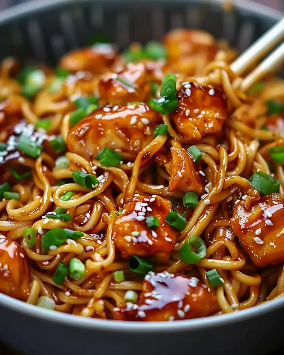 Sticky Garlic Chicken Noodles Recipe: Easy and Flavorful Comfort Food