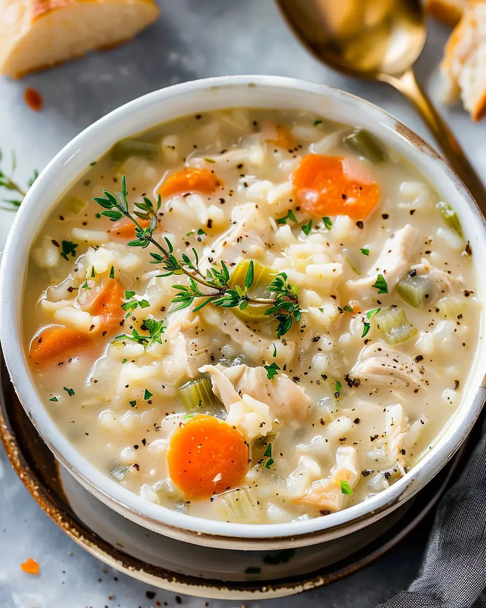 Creamy Chicken and Rice Soup: A Warm and Indulgent Delight