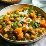 Slow cooker sweet potato, chickpea and coconut one pot recipe