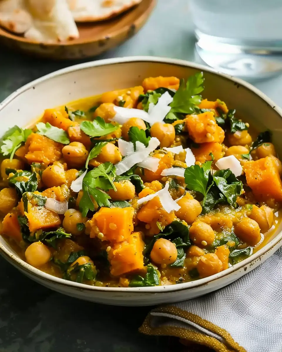 Slow Cooker Sweet Potato Bliss: Chickpea &amp; Coconut Delight