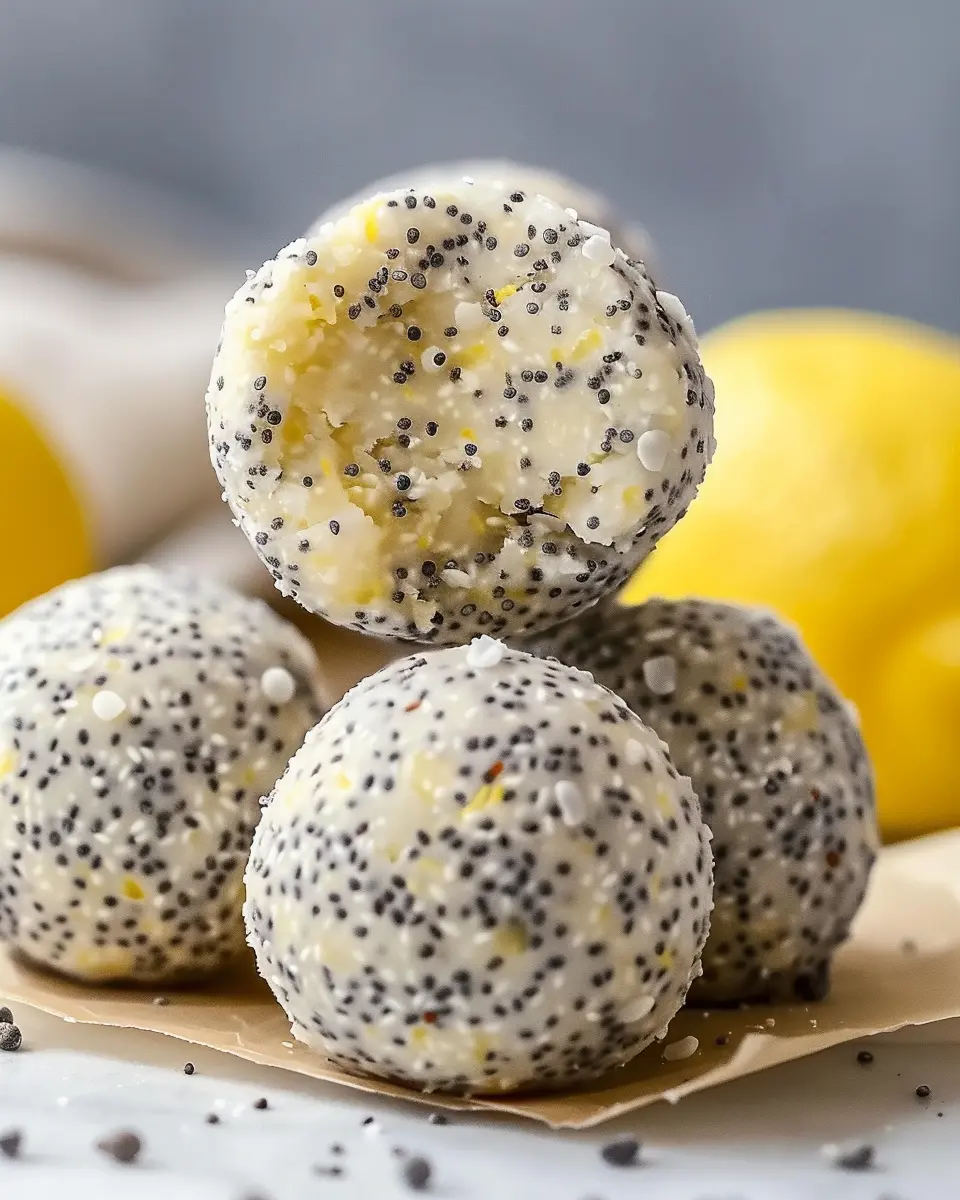 No-Bake Lemon Poppyseed Protein Balls for a Healthy Snack Boost