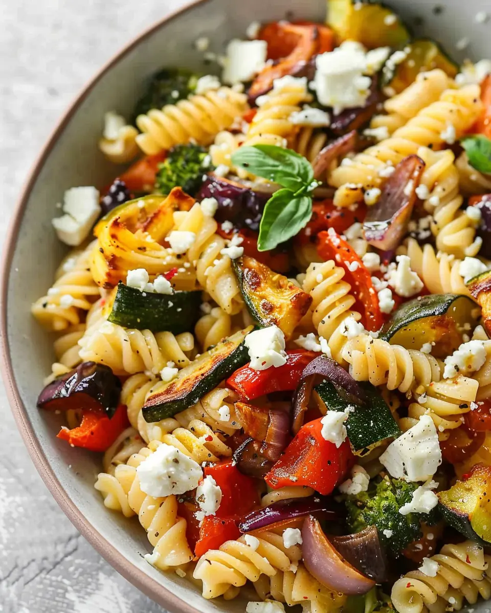 Roasted Veggie Pasta with Feta: A Deliciously Easy Meal