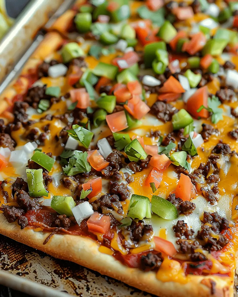 Sheet Pan Taco Pizza: Easy Recipe with Turkey Bacon and Chicken Ham